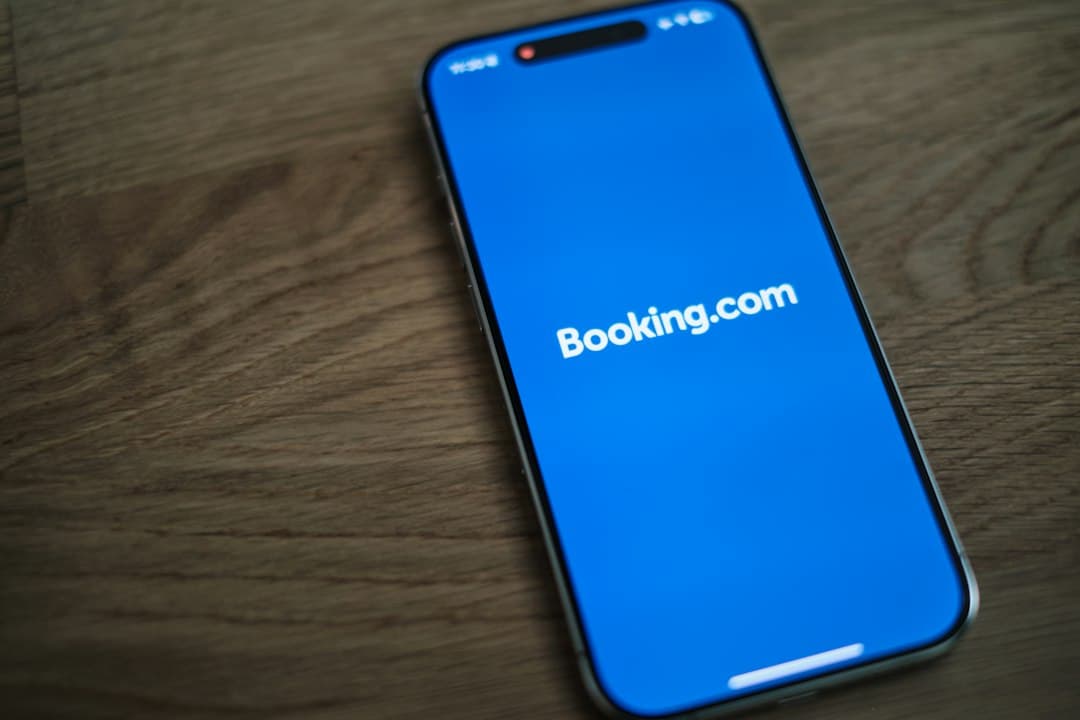 A close-up of an online booking system interface on a tablet, highlighting accessible booking features for therapy practices