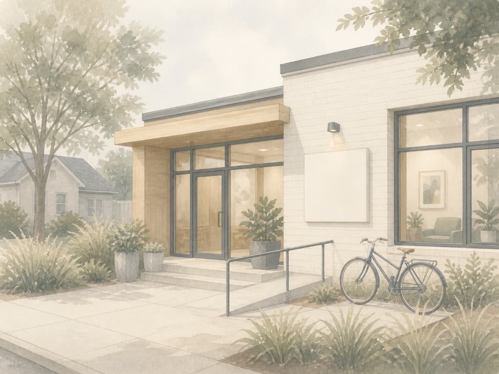 Modern private therapy clinic exterior for practices investing in therapy practice marketing